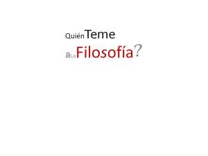 ¿Quién teme a la filosofía?