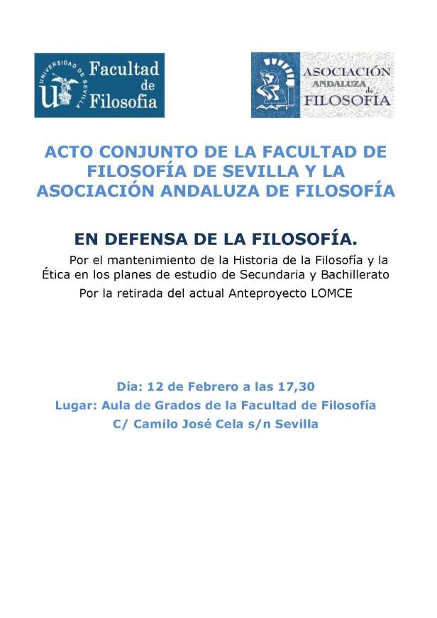 convocatoria acto por la filosofía